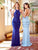 Clarisse  - Embellished Halter Strappy Back Sheath Dress 3449 - 1 pc Burgundy In Size 14 Available