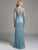 Lara Dresses - Lovely Dusty Blue Long Sleeve Gown with Scalloped Neckline 33242, Blue