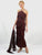 Daymor Couture - 34512 Beaded Neck Layered Dress in Brown