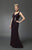 Daymor Couture V-Neck Surplice Brooch Evening Gown 7001 In Purple