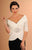 Daymor Couture - Quarter Sleeve Shirred Bodice Gown 610 in Black and White