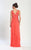 Sue Wong - Sleeveless Ruched Long Dress N3511 in Orange