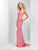 Clarisse - 3459 Strappy Jewel Sheath Dress in Pink