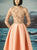 MNM Couture - Adorned Illusion A-Line Gown G0814 in Orange