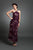 Daymor Couture - Halter Neck Printed Dress 3461 in Purple