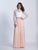 Dave & Johnny Two-Piece Long Sleeve Illusion Lace Gown 3472 in Orange