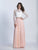 Dave & Johnny - 3472 Two-Piece Long Sleeve Illusion Lace Gown in Orange