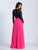 Dave & Johnny - 3475 Two Piece Lace Illusion Bateau A-line Dress in Black and Pink