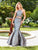Clarisse - 3475 Two Piece Beaded Halter Mermaid Dress in Gray