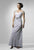 Daymor Couture - Rosette Accented Sheath Dress 8009 in Silver