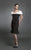 Daymor Couture - Ruffled Off-Shoulder Cocktail Dress 233 in Black and White