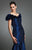 Daymor Couture - Ruffled Off-Shoulder Cocktail Dress 233 in Blue