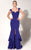 MNM Couture - Tiered Ruffles Mermaid Gown N0020 in Blue