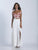 Dave & Johnny - 3480 Floral Applique Two Piece A-line Dress in White and Blue