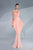MNM Couture - Strapless Folded Mermaid Gown G0616 in Pink