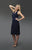 Daymor Couture - Two-Piece Tiered Skirt Ensemble 2033 in Blue