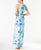 Nine West - 10636046 Floral Chiffon Maxi Dress in Blue and Multi-Color