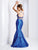 Clarisse - 3488 Halter Neck Two-Piece Taffeta Gown in Blue