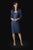 Daymor Couture - Metallic Interspersed Sheath Dress 1019 in Blue