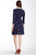 Leota - 2477 Quarter-Length Sleeved Wrap Mini Dress in Blue and Print