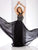 Clarisse - 3494 Beaded Halter Chiffon Evening Gown in Black