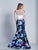 Dave & Johnny - 3495 Two Piece Floral Print Mermaid Gown in Print