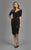 Daymor Couture - Ribbon-Accented Sheath Dress 331 in Purple