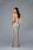Scala - 48942 Sequin Embellished Sheath Gown In Gray and Silver