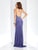 Clarisse - 3513 Beaded Halter Sheath Dress in Purple