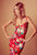 Again Collection - Red Print, Dylan Structured Pencil Dress in Red and Print