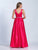 Dave & Johnny - 3530 Sleeveless Embellished Waist A-Line Gown in Pink