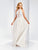 Clarisse - 3532 Halter Neck Beaded Chiffon Gown in White and Multi-Color