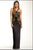 Sue Wong - N4202 Beaded Satin Halter Evening Gown in Black and Neutral