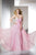 Alyce Paris B'Dazzle - 35418 Rosette Accented Empire Gown in Pink