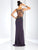 Clarisse - 3542 Embellished Sheer Sheath Dress in Gray