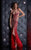 Jasz Couture - Bejeweled Cutout Gown 4905 in Red