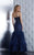 Jasz Couture - Laced Sweetheart Mermaid Dress 4920 in Blue