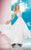Alyce Paris - Flowy Draped Sweetheart Long Evening Gown with Bejeweled Waistband 35580 In White