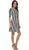 Donna Morgan - D2074M Wavey Jersey Knit Dress in Black and White