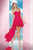 Alyce Paris - Bejeweled Silky Chiffon Sweetheart Long Evening Gown with High-Low Layered Skirt 35615
 In Red
