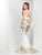 Clarisse - 3562 Two-Piece Floral Mermaid Gown in White and Print