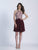 Dave & Johnny - 3565 Halter Cutout Lace A-Line Dress in Red