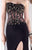 Alyce Paris - Strapless Beaded Sweetheart Long Sheath Dress With Thigh High Side Slit 35675 In Black and Gold