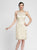 Sue Wong - N3419 Bateau Neck Embellished Cocktail Dress in Neutral