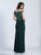 Dave & Johnny - 3575 Two Piece Off Shoulder Gown in Green