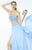 Alyce Paris - 35765 Bead Embellished Two Piece Dress with Slit In Blue and Neutral