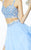 Alyce Paris - 35765 Bead Embellished Two Piece Dress with Slit In Blue and Neutral