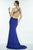 Alyce Paris B'Dazzle - 35769 Embellished Lace Applique Gown in Blue and Neutral