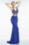 Alyce Paris B'Dazzle - 35769 Embellished Lace Applique Gown in Blue and Neutral