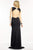 Alyce Paris B'Dazzle - 35773 Bateau Bejeweled Center Evening Gown in Black